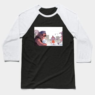 Biker Dog Baseball T-Shirt